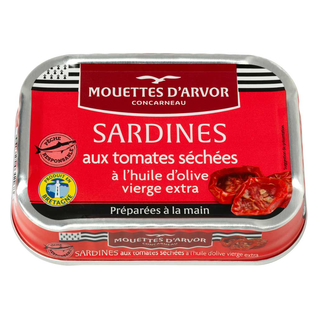 Mouettes d'Arvor - Sardines in EVO w/ Sundried Tomatoes 115g