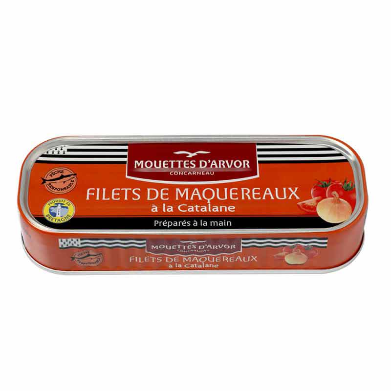 Mouettes d'Arvor - Mackerel Fillets in Catalane Sauce, 176g/6.2oz