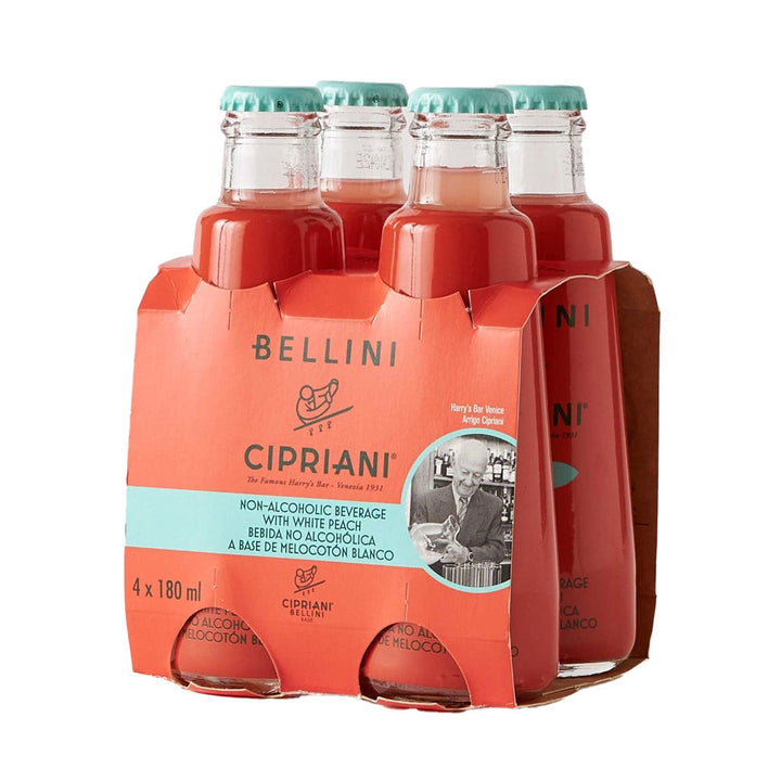 Cipriani - White Peach Virgin Bellini Cocktail Alcohol-Free, 4 x 180ml (24 fl oz)