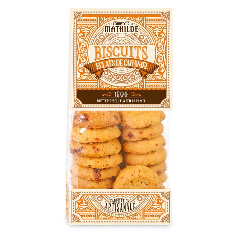 Mathilde Butter Biscuits with Caramel, 5.29oz (150g)
