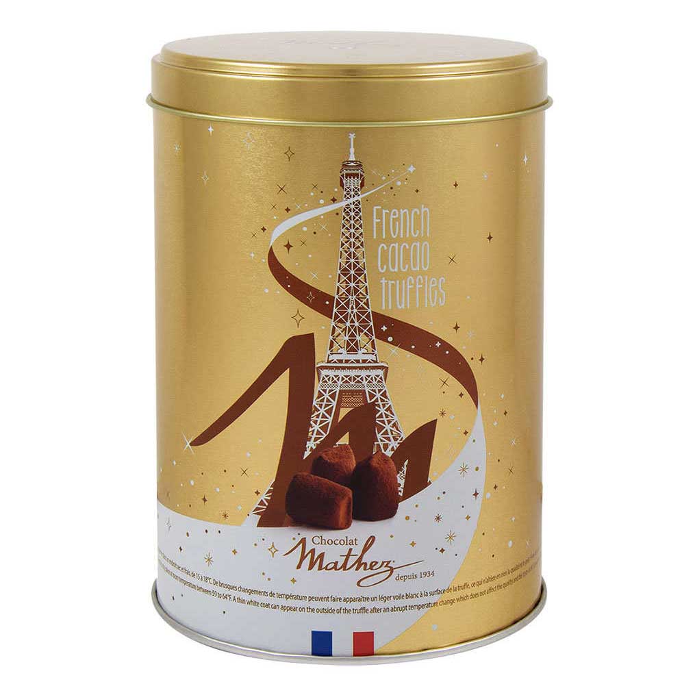 Mathez - French Chocolate Truffle Gold Star Tin, 500g