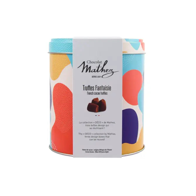 Mathez - Cocoa Powdered Truffles in Deco POP Gift Tin, 250g