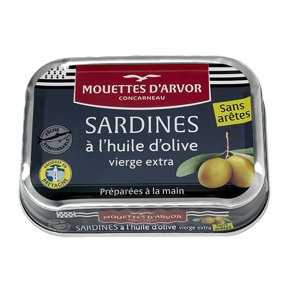 Mouettes d'Arvor - Boneless Sardines in EVOO 115g