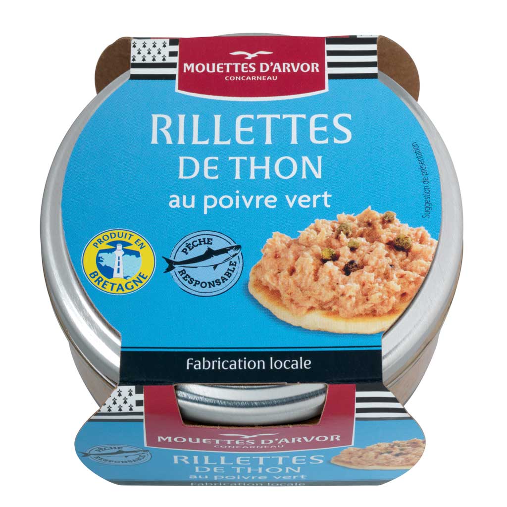 Mouettes d'Arvor - Tuna Rillettes with Green Peppercorns, 125g (4.4oz)