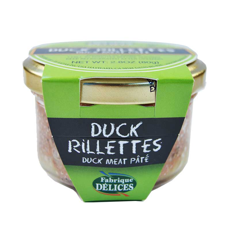 Fabrique Delices - Duck Rillettes in Glass Jar, 2.8oz