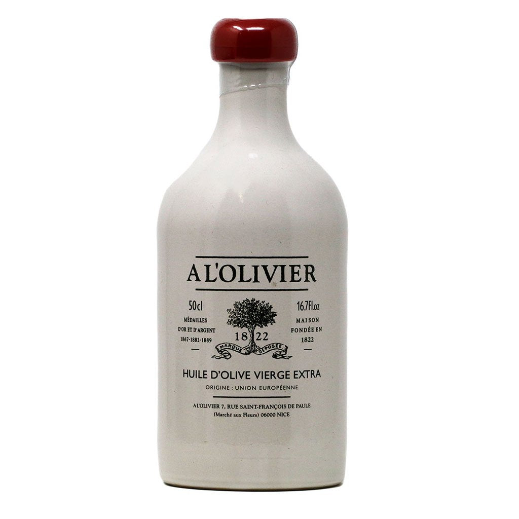 A L'Olivier - Extra Virgin Olive Oil White Crock, 500ml