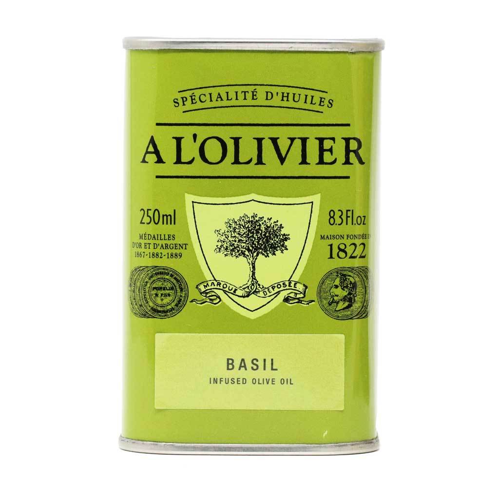 A L'Olivier - Extra Virgin Olive Oil Infused With Basil Tin, 250ml