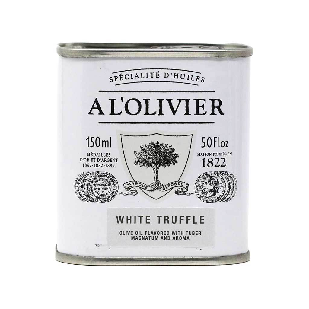 A L'Olivier - White Truffle Infused Extra Virgin Olive Oil Tin, 150ml