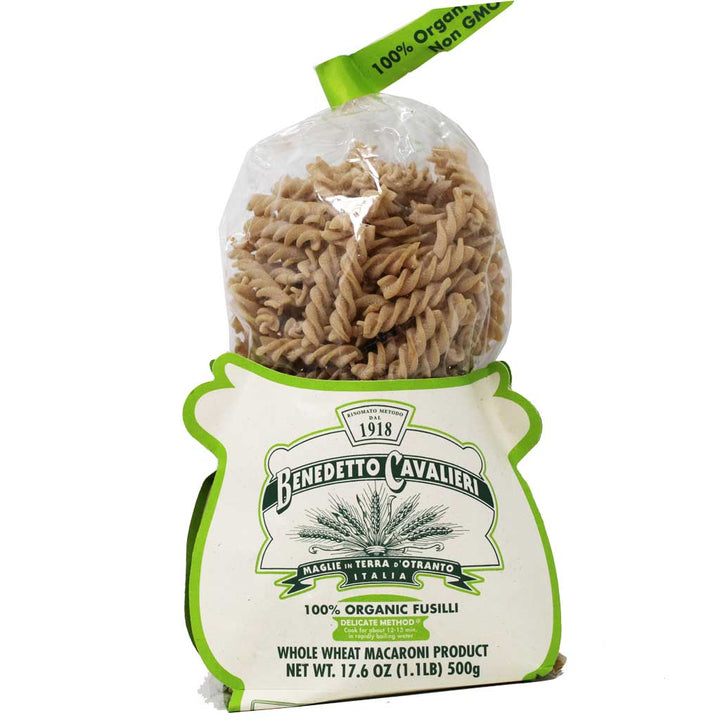 Benedetto Cavalieri - Organic Whole Wheat Fusilli Pasta 17.6oz