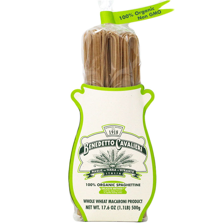 Benedetto Cavalieri - Organic Whole Wheat Spaghettine Pasta 17.6oz