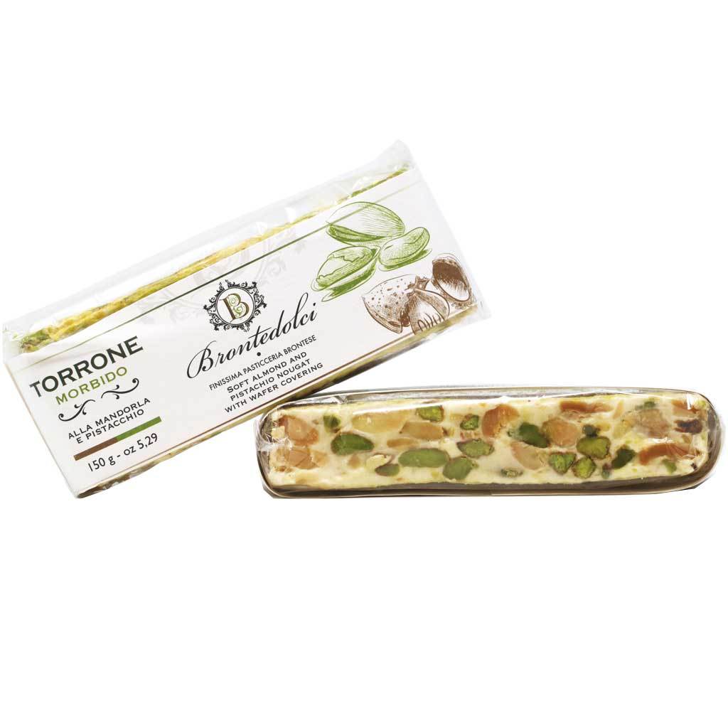 Brontedolci - Almond & Pistachio Torrone Soft Nougat Bar, 150g