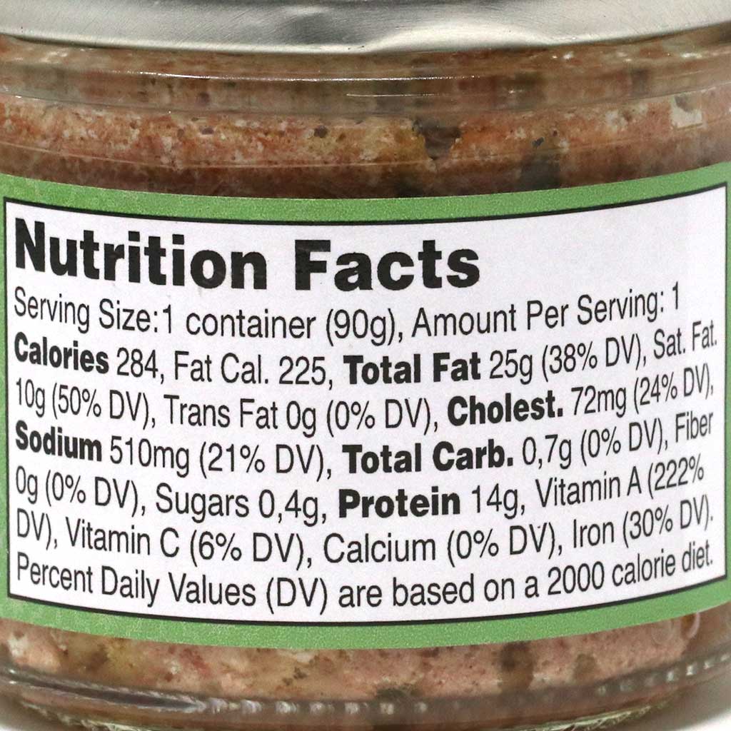 Henaff French Pork Liver Confit with Herbs of Provence, 90g Jar