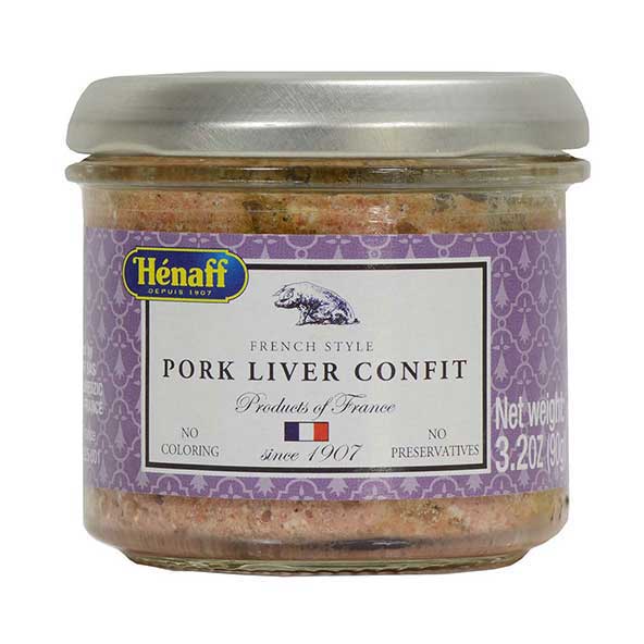 Henaff French Style Pork Liver Confit, 3.2oz Jar