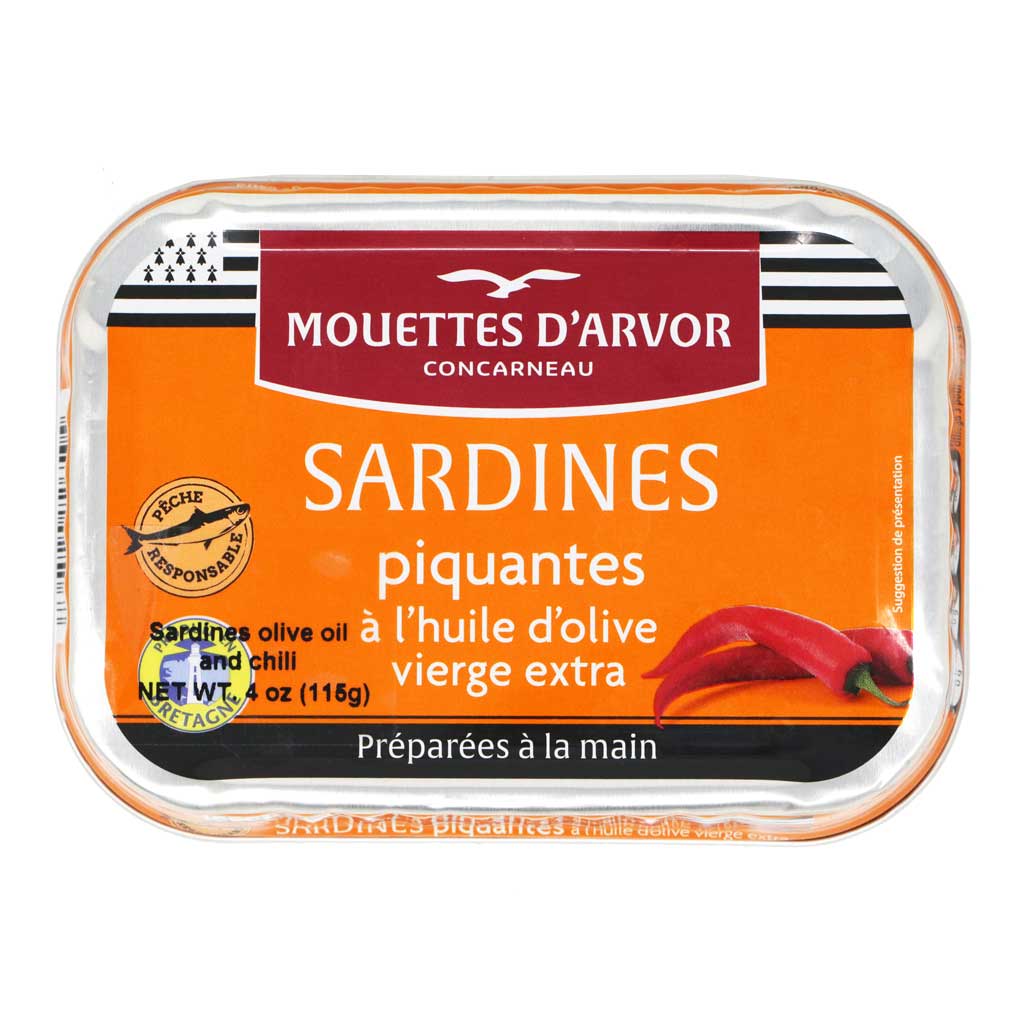 Mouettes d'Arvor - Sardines in EVOO with Chili Pepper 115g
