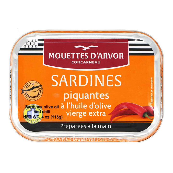 Mouettes d'Arvor - Sardines in EVOO with Chili Pepper 115g