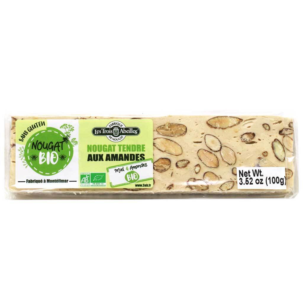 Trois Abeilles - Organic Almond Nougat Bar, 3.52oz (100g)