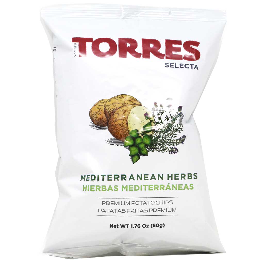 Torres - Mediterranean Herb Premium Potato Chips, 50g