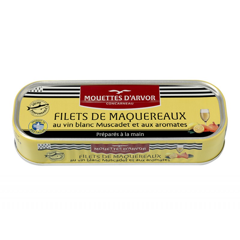 Mouettes d'Arvor - Mackerel Fillets in Muscadet Wine 176g
