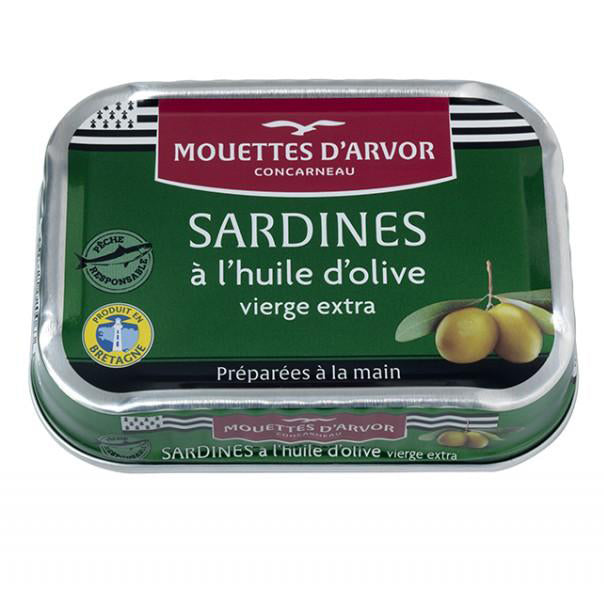 Mouettes d'Arvor - Sardines in Extra Virgin Olive Oil, 115g